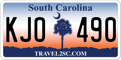 SC license plate KJO490