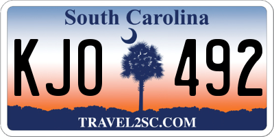 SC license plate KJO492