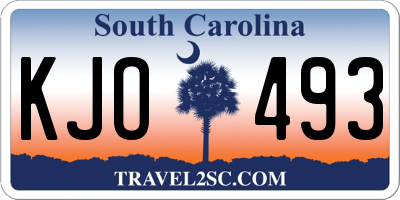 SC license plate KJO493