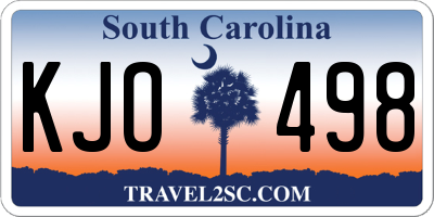 SC license plate KJO498