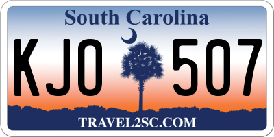 SC license plate KJO507