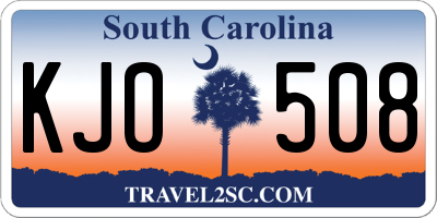 SC license plate KJO508