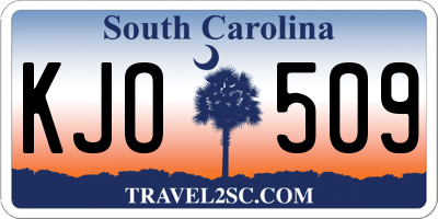SC license plate KJO509