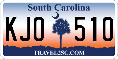 SC license plate KJO510