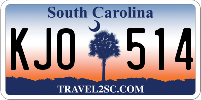 SC license plate KJO514