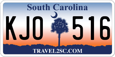 SC license plate KJO516