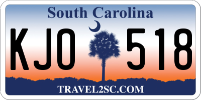 SC license plate KJO518