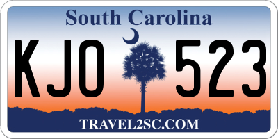 SC license plate KJO523