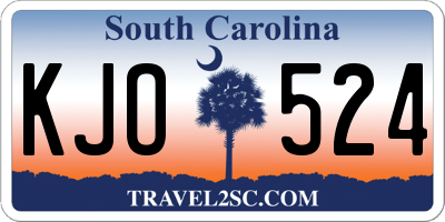 SC license plate KJO524