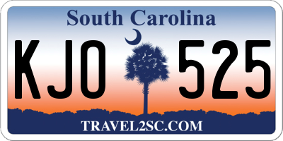 SC license plate KJO525