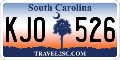 SC license plate KJO526