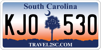 SC license plate KJO530