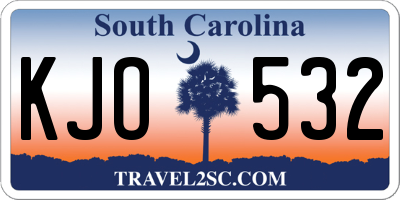 SC license plate KJO532