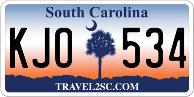 SC license plate KJO534