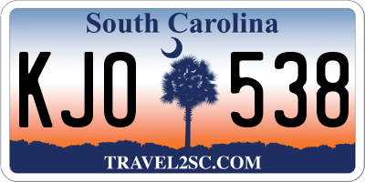 SC license plate KJO538