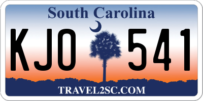 SC license plate KJO541