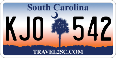 SC license plate KJO542