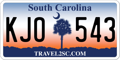 SC license plate KJO543