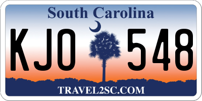 SC license plate KJO548