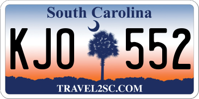 SC license plate KJO552