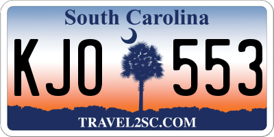 SC license plate KJO553