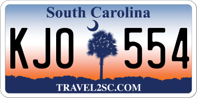 SC license plate KJO554