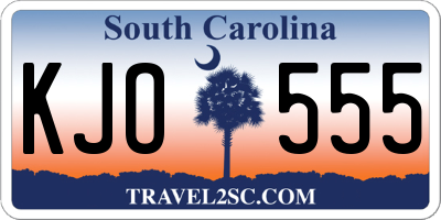 SC license plate KJO555