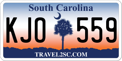 SC license plate KJO559