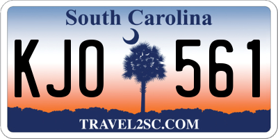 SC license plate KJO561