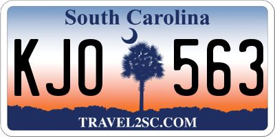 SC license plate KJO563