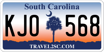 SC license plate KJO568