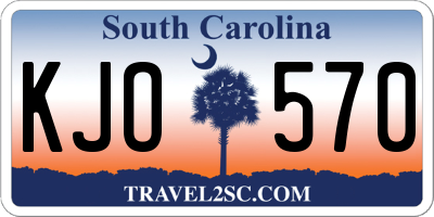 SC license plate KJO570