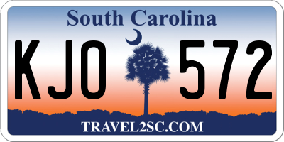 SC license plate KJO572