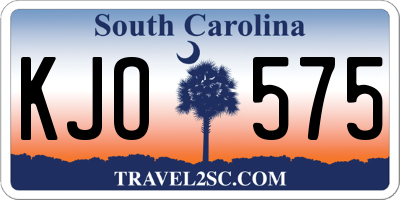 SC license plate KJO575