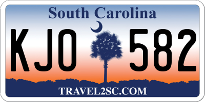 SC license plate KJO582