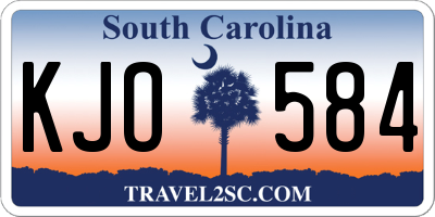 SC license plate KJO584