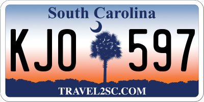 SC license plate KJO597