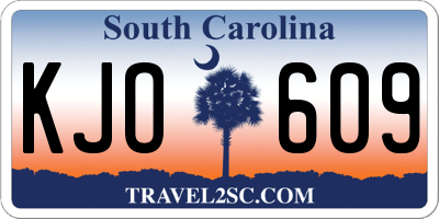 SC license plate KJO609