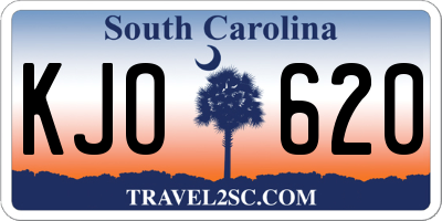 SC license plate KJO620