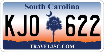 SC license plate KJO622