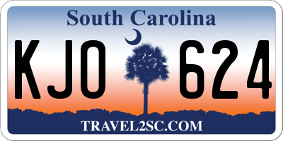 SC license plate KJO624