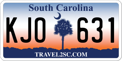 SC license plate KJO631