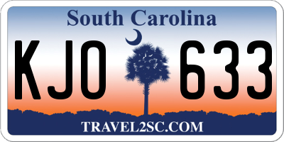 SC license plate KJO633