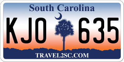 SC license plate KJO635