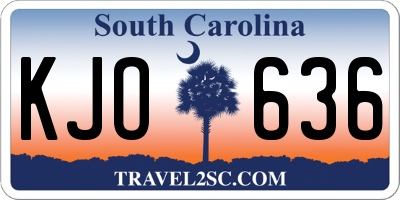 SC license plate KJO636