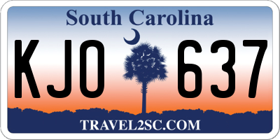 SC license plate KJO637