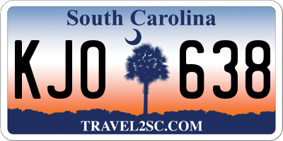 SC license plate KJO638