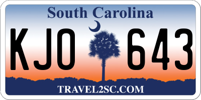 SC license plate KJO643