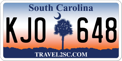 SC license plate KJO648