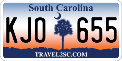 SC license plate KJO655